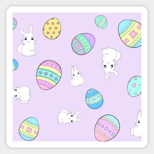 Easter Bunnies and Eggs Patterns Magnet